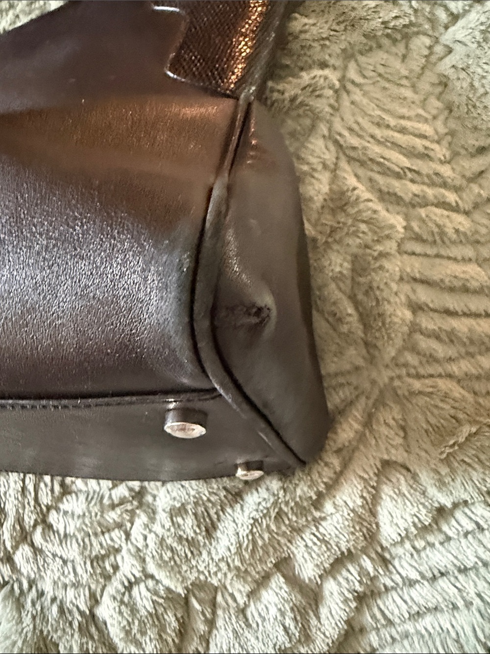 Cartier Dark Black Leather Shoulder Bag - Picture 3 of 14